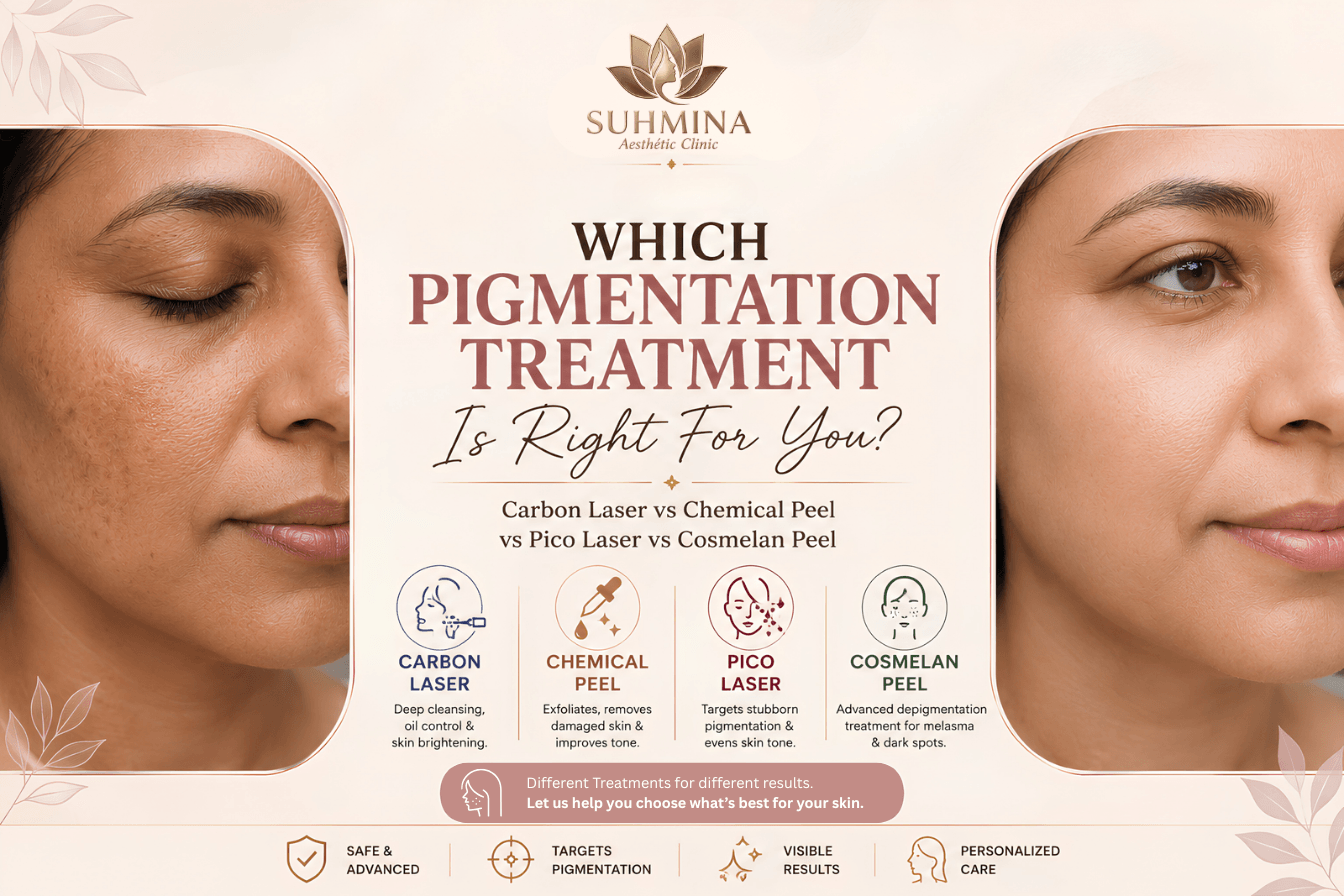 Pigmentation Treatment in Aldershot: Carbon Laser vs Chemical Peel vs Pico Laser vs Cosmelan Peel
