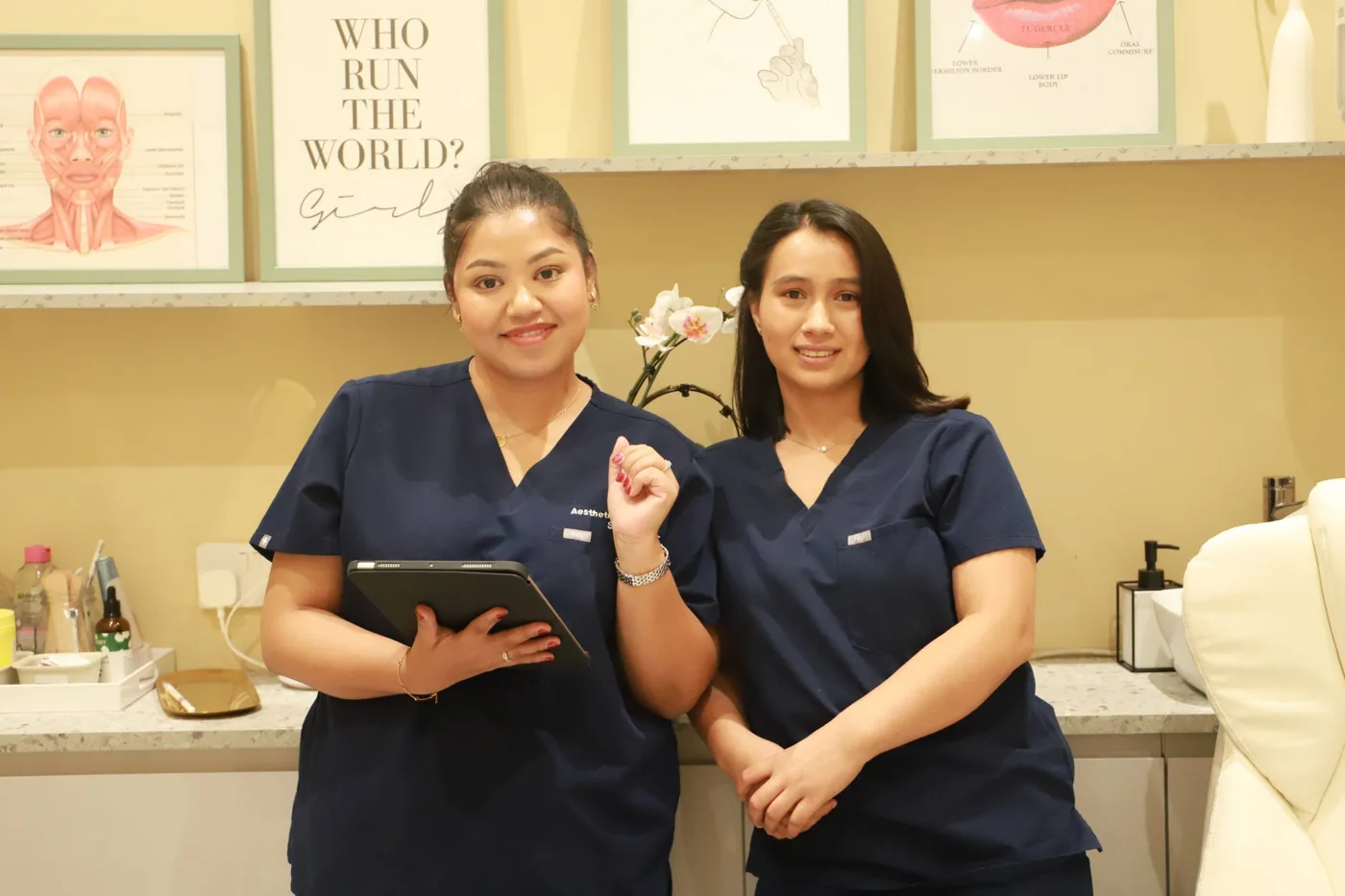 The Suhmina Aesthetic Clinic team in the Aldershot clinic